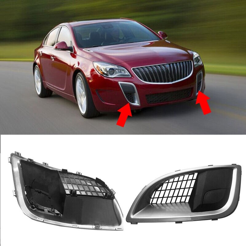 AU04 -Car Fog Light Grille Fog Trailer Cover Front Bumper Light Grills in Racing Grills for Buick Regal GS