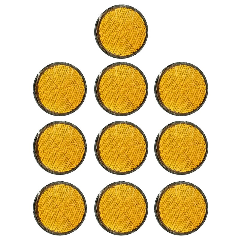 10 Pack Zelfklevende Stick-On/Schroef Reflectoren Veiligheid, Veiligheid Reflecterende Post Reflectoren, voor Caravan/Trailer/Boot/Motorfiets: Screw