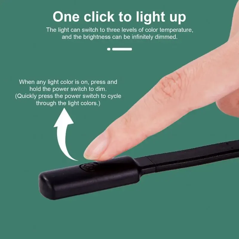 LED Reading Light Book Lights With Reading Lamp Portable And Rechargeable Reading Lights With Clamps For Camping Travel Studying