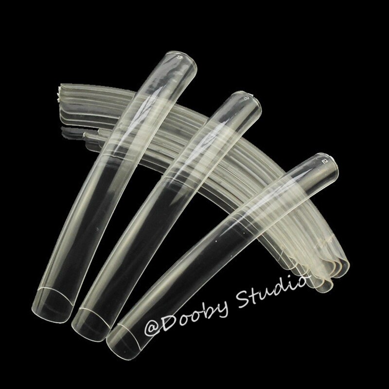Faux-ongles blancs, demi-couverture en acrylique, style de manucure, style carré, pratique, 120 pièces: Clear-120pcs-P2-3