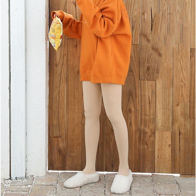 Herfst Vrouwen Big Size Panty Skin Zwart Grijs Kleur Kousen Meisjes Sexy Slanke Hoge Wasit Volledige Voet Panty Fit 45-75kgs