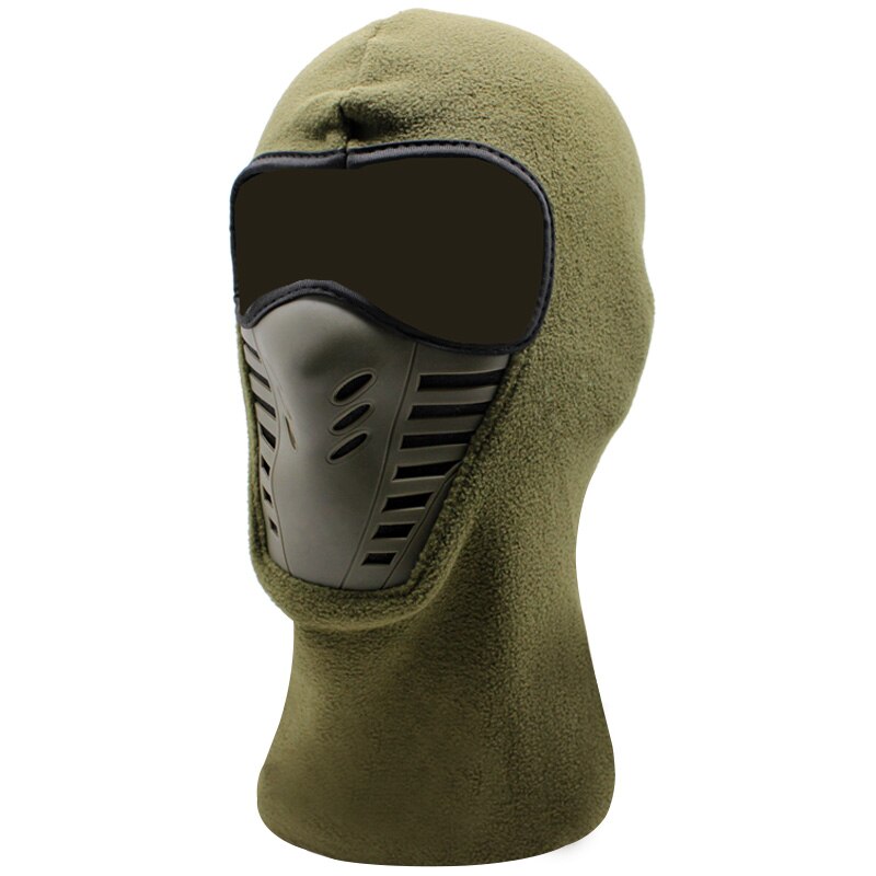 Motorcykel maske vindtæt cykling ansigtsmaske varmere fleece balaclava motorcykel udendørs sport tørklæde cykel snowboard ski maske: Grøn maske