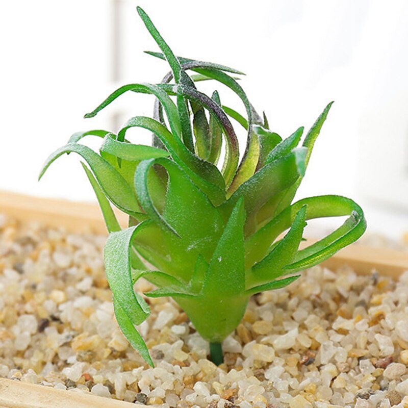 1Pc Groen Paars Rood Massaal Kunstmatige Vetplanten Planten Tuin Decoratie Bloemstuk Badkamer Accessoires Plant