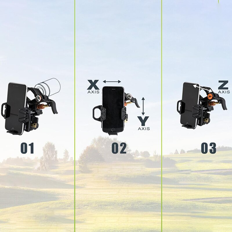 3-Axis Universal Smartphone Adapter Mobile Telescope Microscope Stand