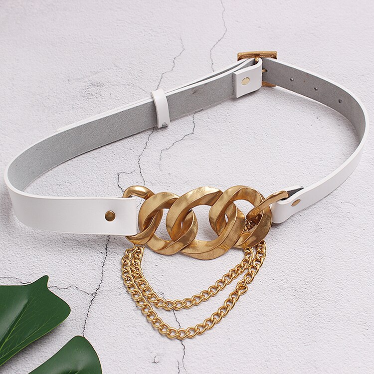 Casual Ketting Met Riem Vrouwen Mode Zwart Pu Leer Elegante Gordels Voor Vrouwelijke Mode Zomer Taille Riem Accessoires