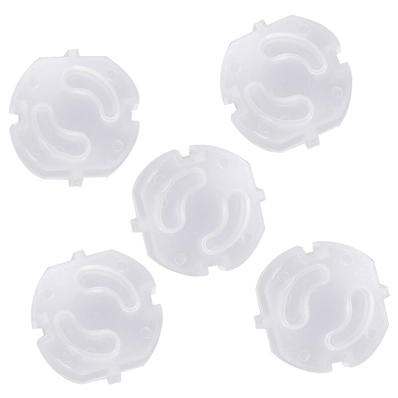 5 uds. Tapones de tapa de salida eléctricos de seguridad para niños de la UE para el Protector del zócalo de la energía protección del bebé Anti choque eléctrico Protector giratorio