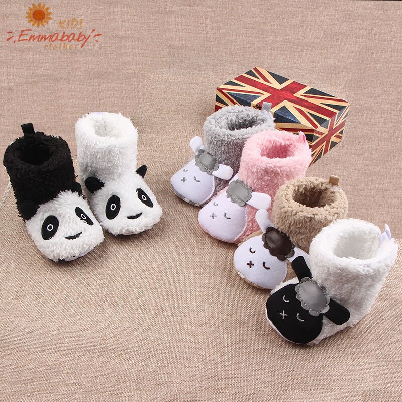 Leuke Cartoon Baby Winter Warm Booties Dier Stijl Fleece Snowboots Non Slip Peuter Babyschoenen Baby Katoen Laarzen