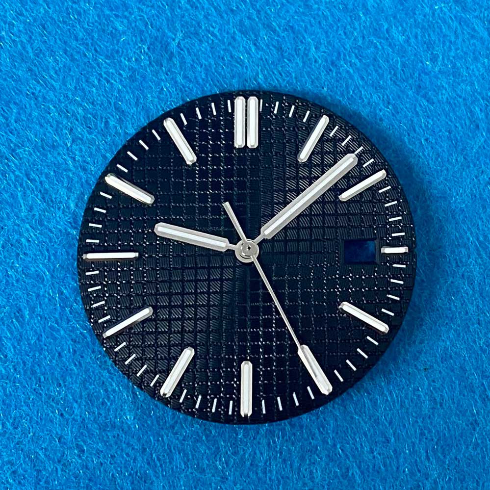 Esfera de reloj de 31,8mm + manecillas de reloj para movimiento NH35, accesorios de reloj luminosos verdes