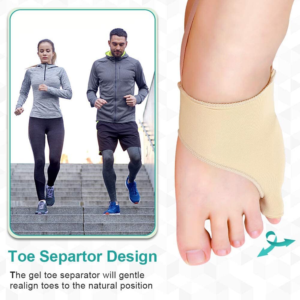 1 Paar Tailor Bunion Corrector Pads Spalk Voor Bunion Pinky Teen Relief Toe Straightener, kleine Teen Separator Met Anti-Slip