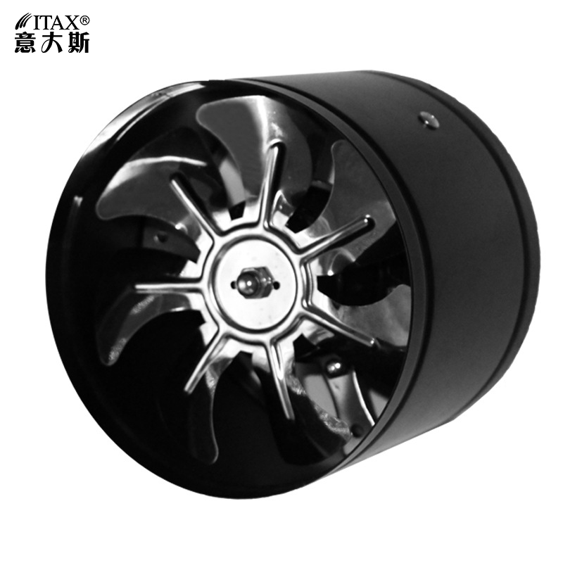 Kanalvifte luftventilator metallrør ventilasjon avtrekk miniavtrekk baderomsvegg 150mm 220v itas 9901a