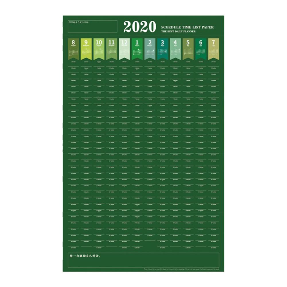 Wall Calendar Daily Planner Notes Paper Weekly & Monthly Planner Daily Message Drawing Refrigerator For Office School Home: Green