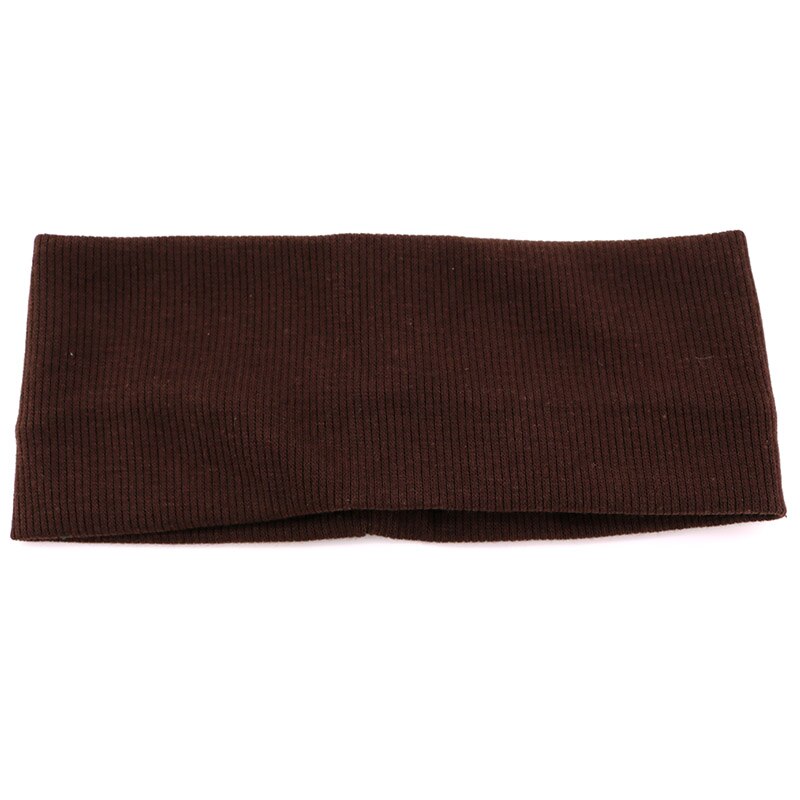 Casual Baby Meisjes Katoenen Geribbelde Hoofdbanden Haar Accessoires Soft Kids Childs Peuter Elastische Headwrap Haarbanden School: coffee