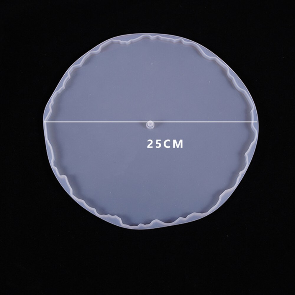 Moldes redondos de posavasos para Resina, moldes de silicona para posavasos, Kit de molde de posavasos, bandeja de resina, 2 uds.: 25cm round mold