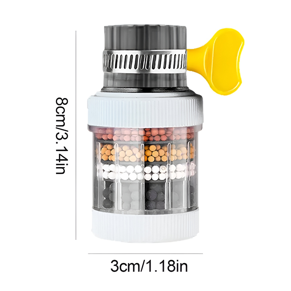 Purificador de grifo con filtro de agua de 6 capas para grifo, accesorios de cocina, mezclador, aireador, boquilla para grifo de baño, sistema de filtración de agua
