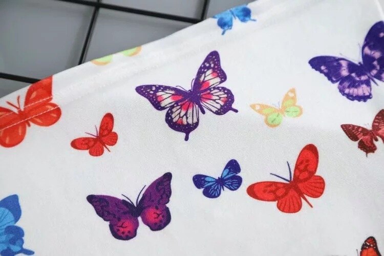 Europe And America Butterfly Printed Tube Top Tops Summer WOMEN'S Dress Velvet Short Sexy Vest