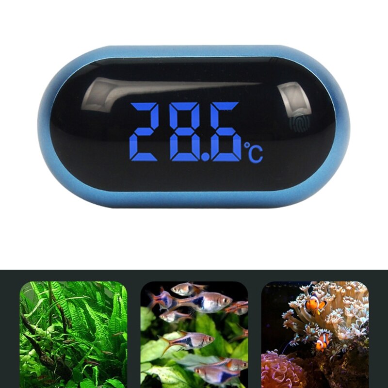 Aquarium Thermometer Digital Fish Tank Thermometers Large LED Screen Adhere Out of the Tank 0-99.9℃ Temperature Range Y5GB