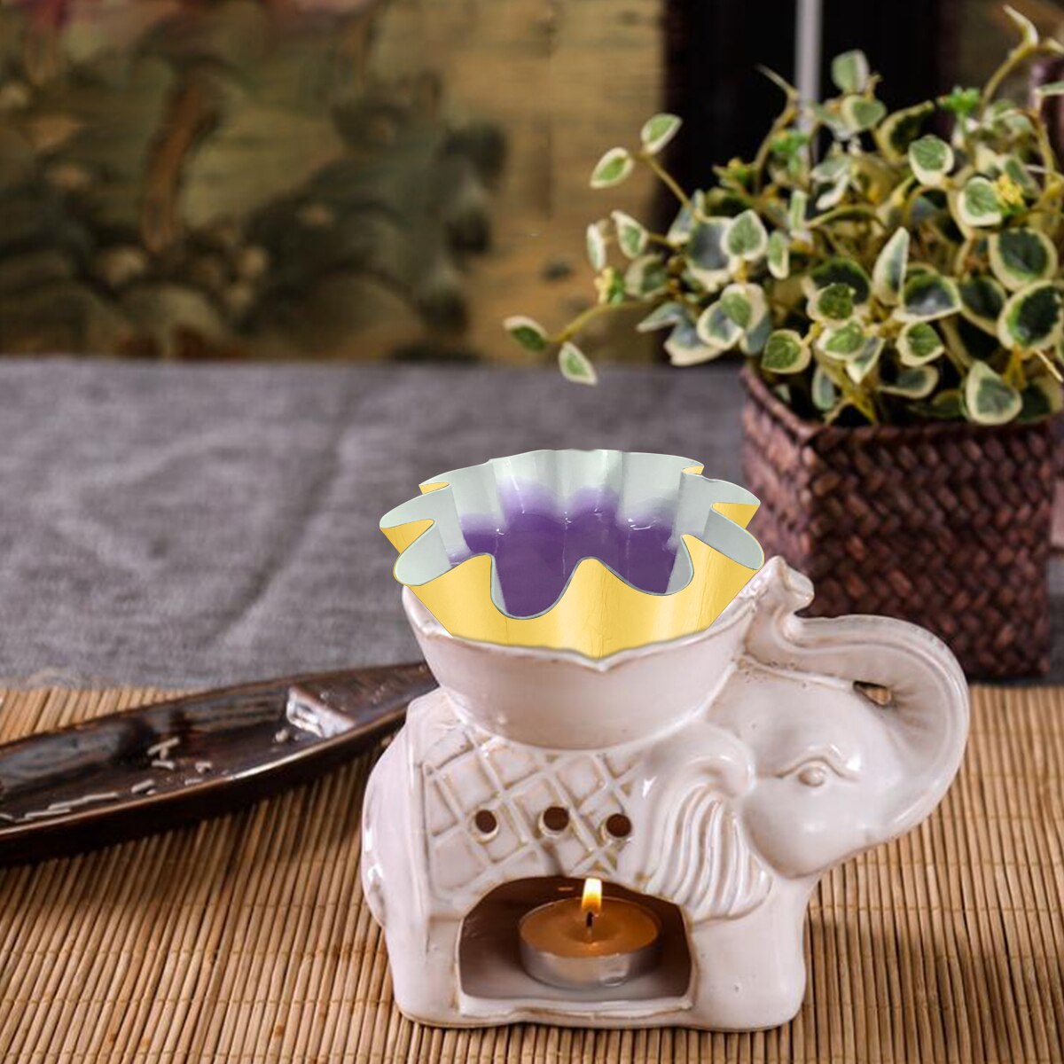 Wax Melt Warmer Liners Reusable Wax Liner Candle Popper Liner Leakproof Wax Tray for Scented Wax Electric Wax Warmers CIQ: purple 100pcs