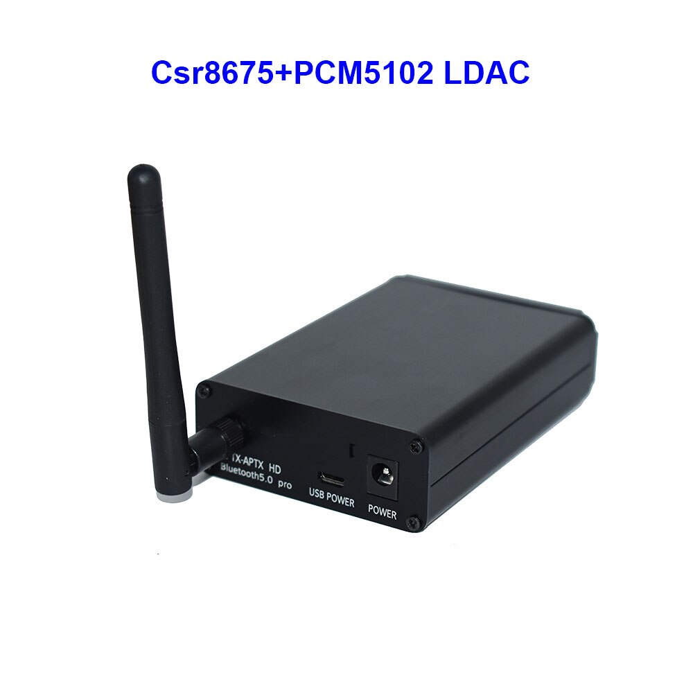 Lusya PCM5102A ES9018 Dac Decoderen CSR8675 Bluetooth 5.0 Draadloze Ontvanger Aptx Hd/Ldac 3.5Mm Rca Uitgang 24bit Met antenne: 5102A LDAC