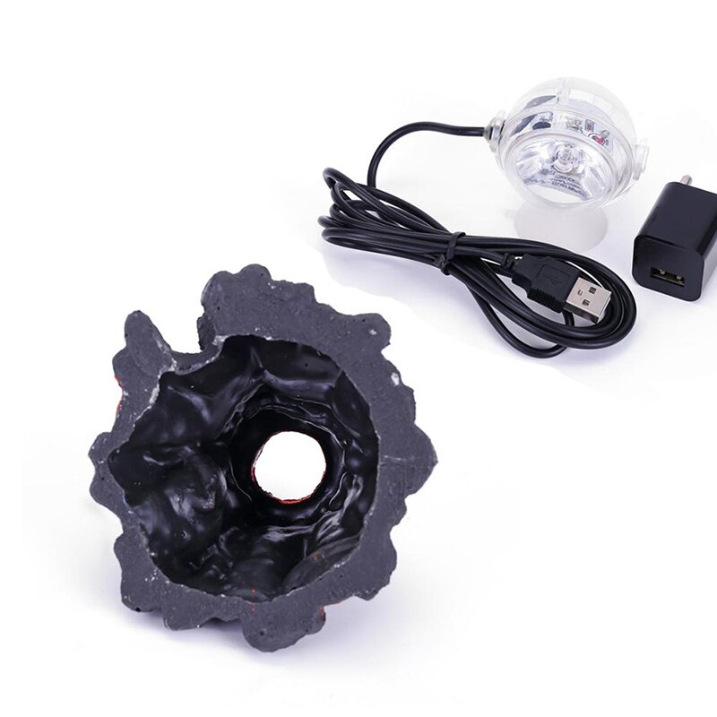 Resin Volcano Decoration Fish Tank Landscaping Ornamental Rockery Simulation Volcano Fish Tank Decorative Home Decor