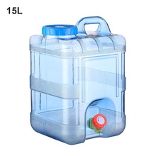 Seau en plastique Pure de 15l ou 20l, contenant de stockage d'eau, pour la maison, pour voiture, pour une visite, pour l'auto-conduite, avec robinet, baril d'eau minérale: WHITE