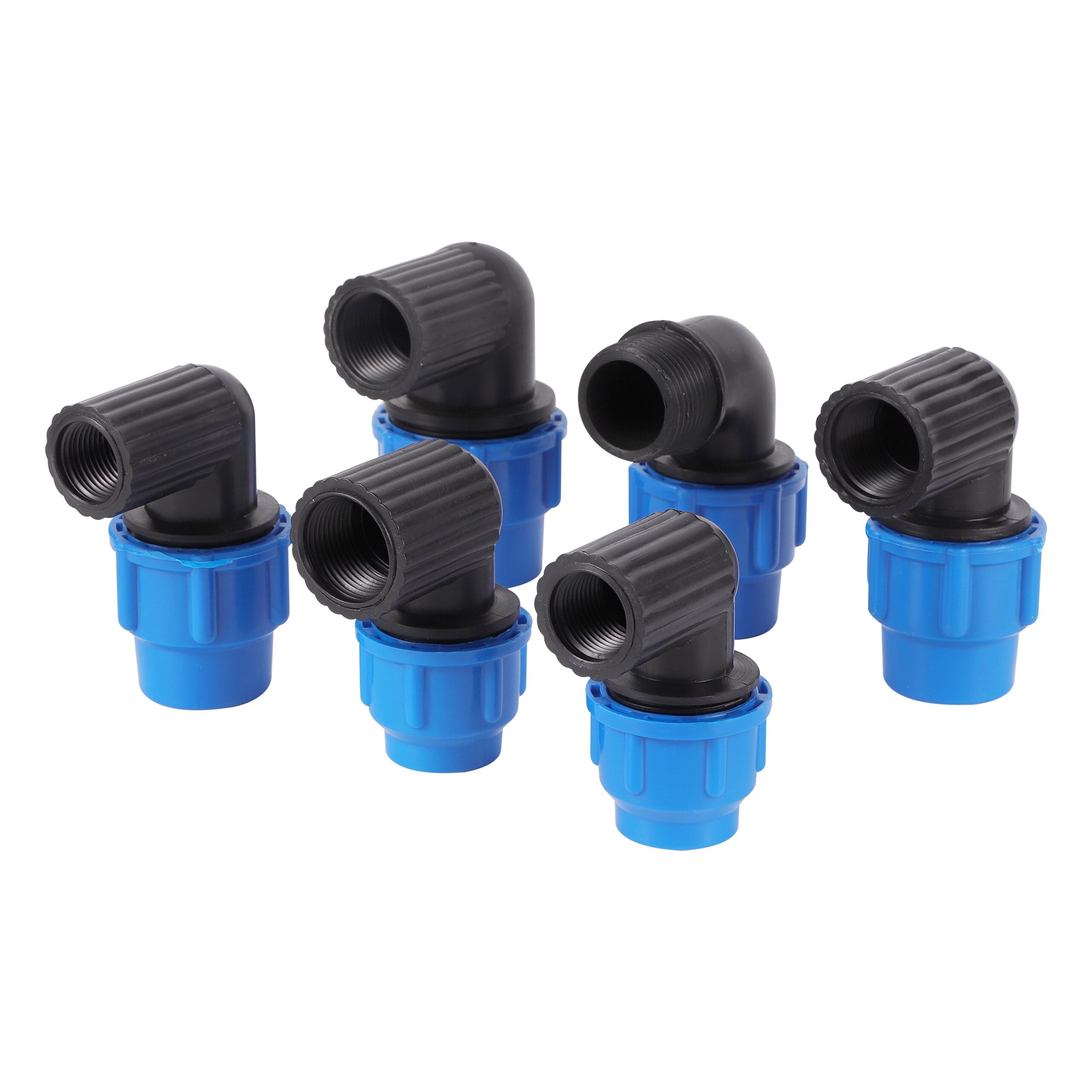 Female Thread 1/2" 3/4" *20/25/32mm Male Thread 1" *25mm Elbow Reducing Connector Garden Agriculture Irrigation PE Pipe Fittings