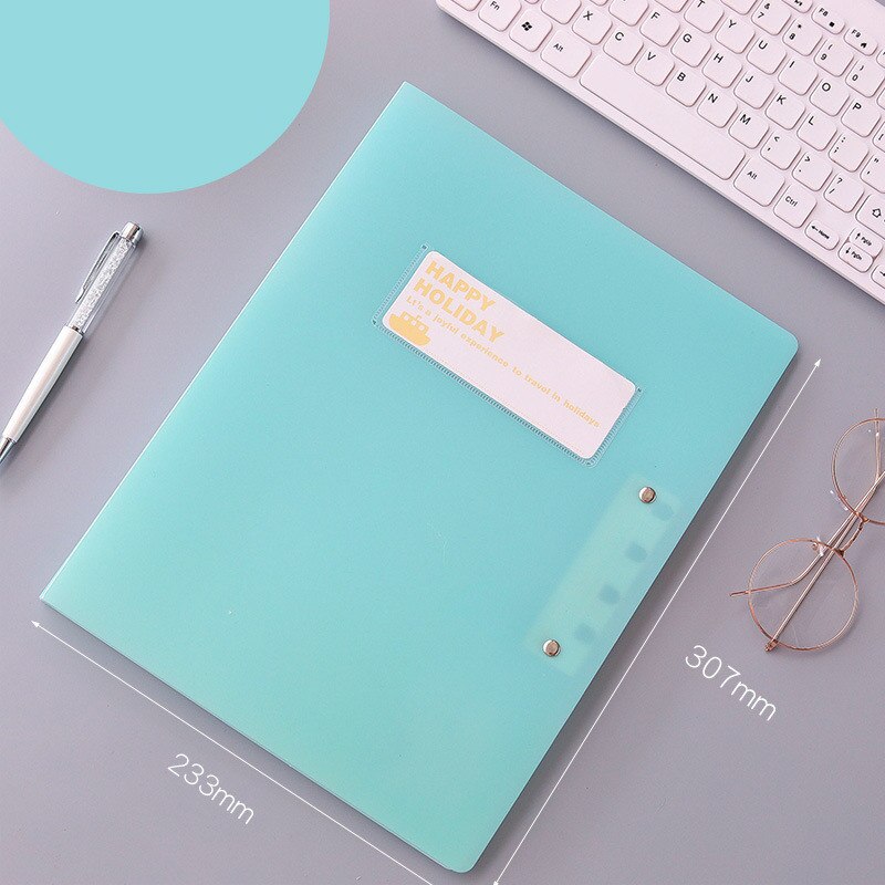 A3 Portable Manager File Bag Storage of Documents Kawaii A4 Test Papers Folder Korea Stationery For School Office Supplies: Green