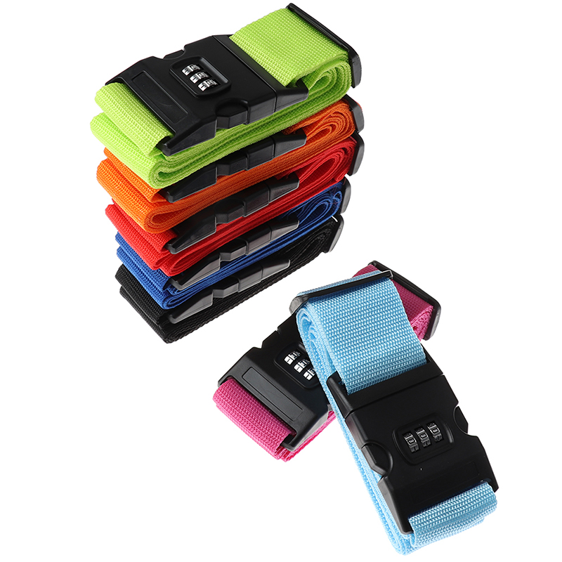 1pc Reisegepäck koffer sicheres Schloss langlebiger Nylon-Packgurt Gürtel Passworts chloss Schnallen riemen Gepäck gurt