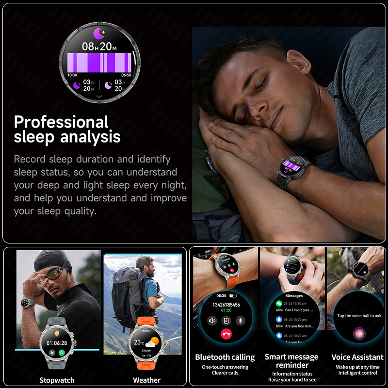 2025 1.85 polegadas ultra hd relógio inteligente 710 mah bateria grande nfc detecção bluetooth chamada esportes fitness smartwatch para huawei xiaomi