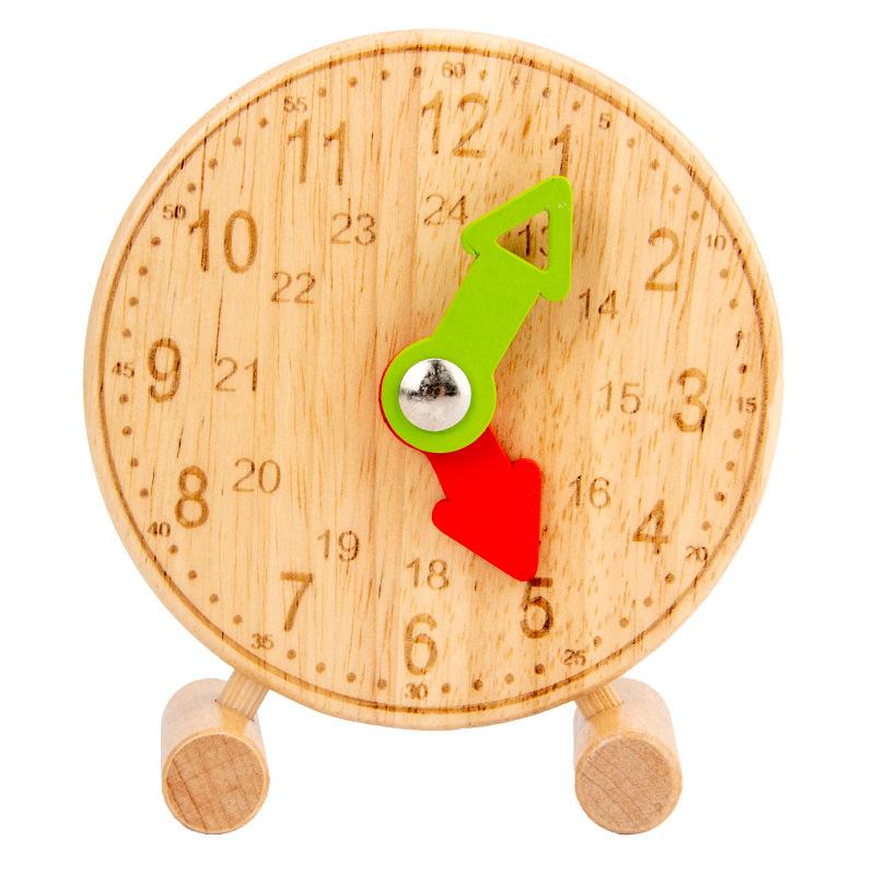 Orologio in legno tempo didattico giocattolo bambini apprendimento orologio digitale cognitivo educazione precoce giocattolo educativo regalo di compleanno: B
