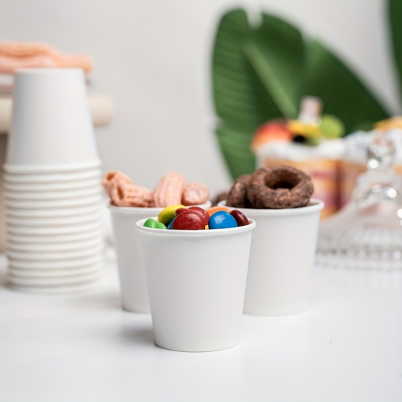 Vasos de papel pequeños desechables para supermercado, degustación de , embalaje de aperitivos, oficina, café, bebidas, dulces, Hotel, Mini taza para enjuague bucal