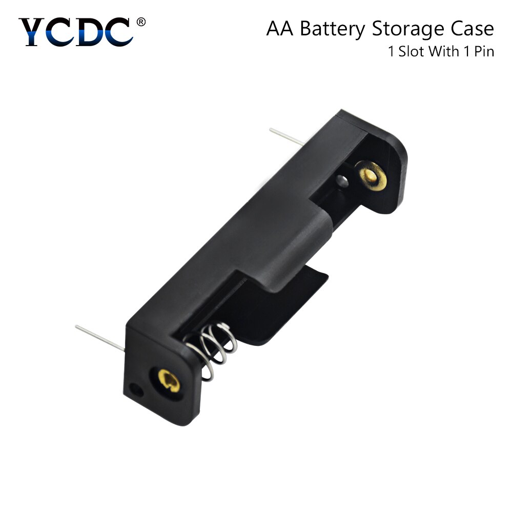 1 Slot Plastic Batterij Case Draagbare Opbergdoos Voor Aaa Aa Batterij Met Pin Multi Doeleinden Diy Aaa Batterij Houder abs Container: AA