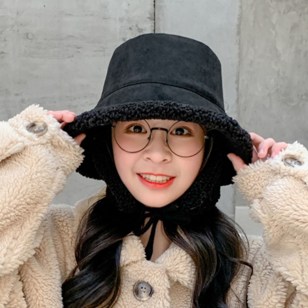 Lam Bont Emmer Hoed Winter Pluche Warme Oor Bescherming Visser Cap Soft Panama Muts Met Oorbeschermers Outdoor Zonnebrandcrème Zon Cap