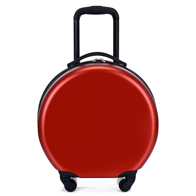 18 Inch Ronde Trolley Case Leuke Student Koffer Universele Wiel Koffer 40X40X20CM: Red