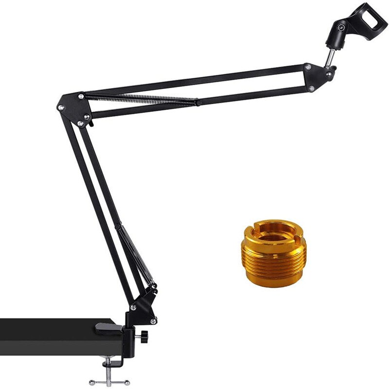 Microphone Stand- Desk Adjustable Microphone Boom Arm Made of Durable Steel for Blue Yeti Snowball, and Other Microphones: Default Title
