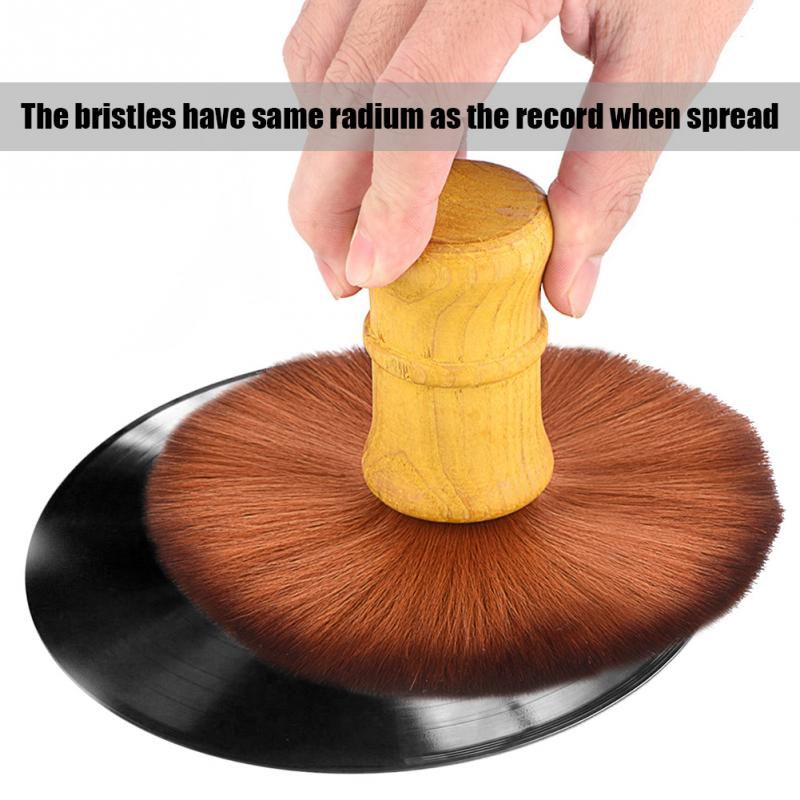 YOUTHINK Anti-Static LP Vinyl Record Cleaner Brush Wooden Handle For CD Longplay Player Cleaner Turntable Cleaning Brush Dust