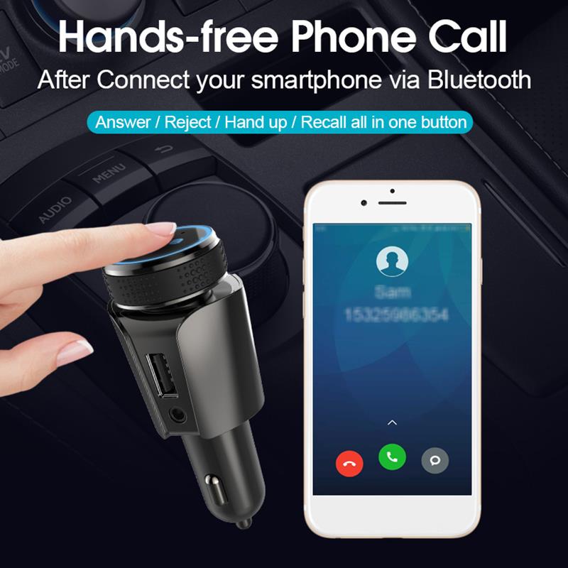 Auto Bluetooth FM Transmitter Mp3 Player Auto Kit TF Karte Musik Format Hände-Freies FM Modulator Auto Ladegerät Auto zubehör