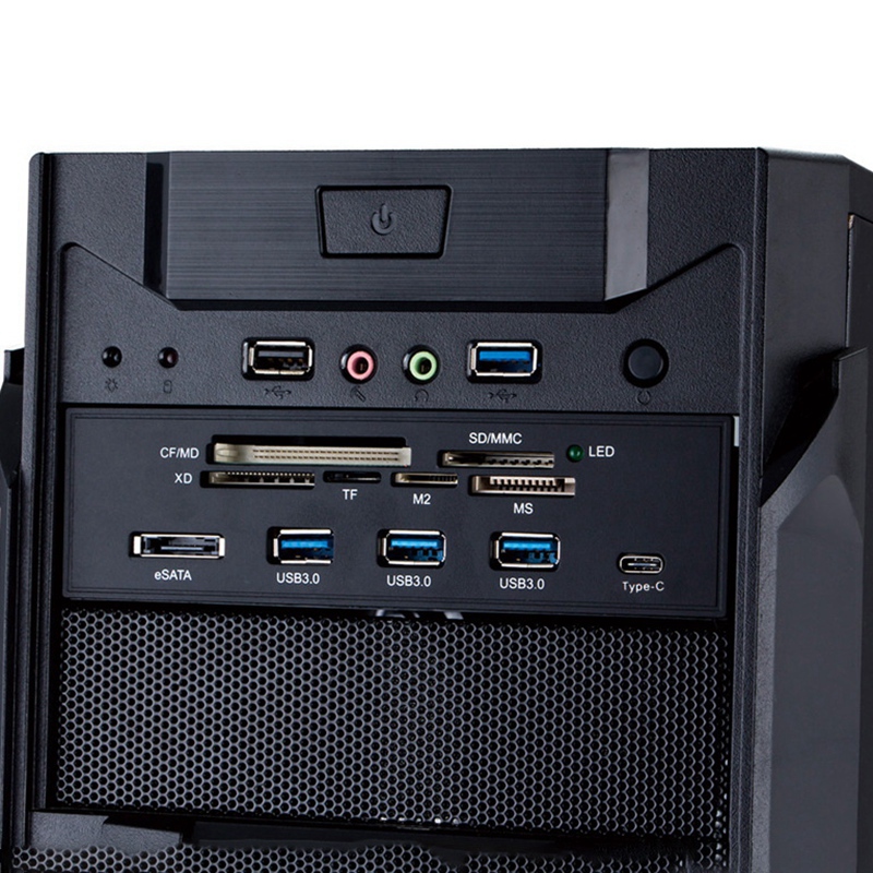 5.25 Inch Optical Drive Expansion USB3.0 6GBps ESATA Front Panel Hub for PC Desktop