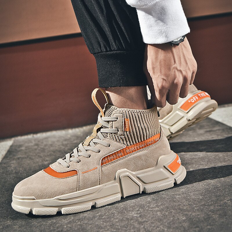 Sneakers Men Trend Leather Sport Running Shoes for Men Outdoor Breathable Men Shoes Male Trainers Hombre Zapatillas