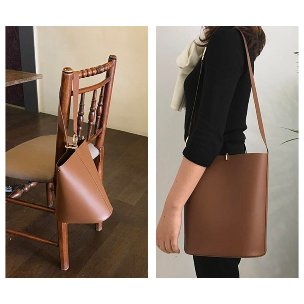 Jahrgang Weibliche Tote Eimer Tasche Neue PU Leder frauen Handtasche Reise Schulter Bote Tasche