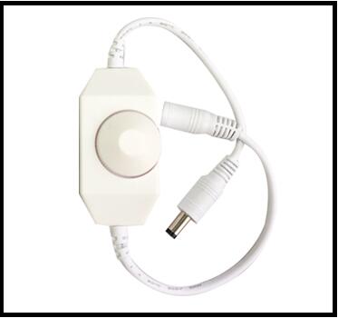 DC 12V-24V 6A LED Strip Dimmer Switch PWM Dimmer Controller DC Jack Adapter Connector LED Connector LED Controller for RGB: White