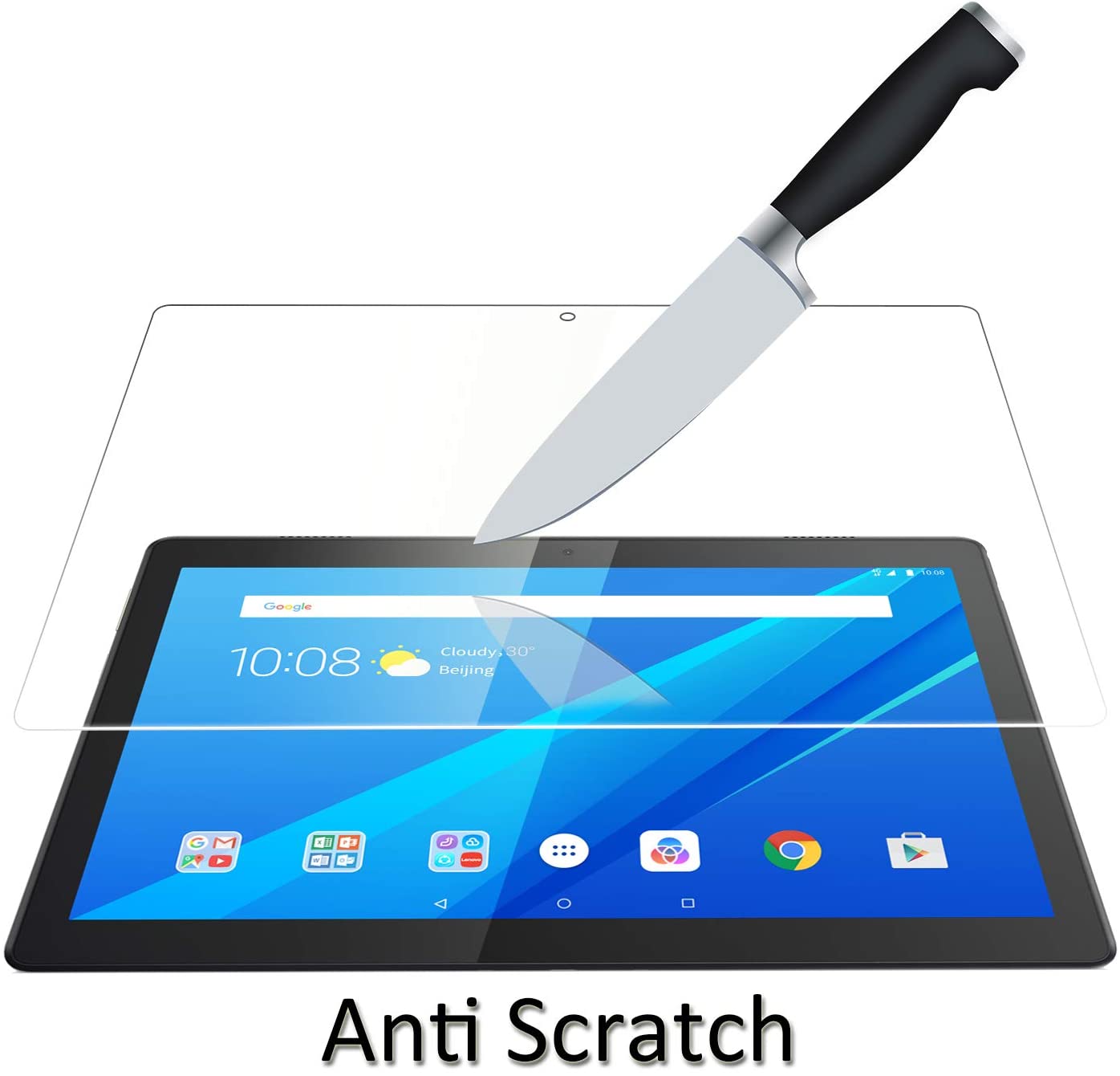 Kepuch 2 Stuks Gehard Glas Beschermfolie Schermen voor Lenovo Tab M10 TB-X605F,M10 HD TB-X505F