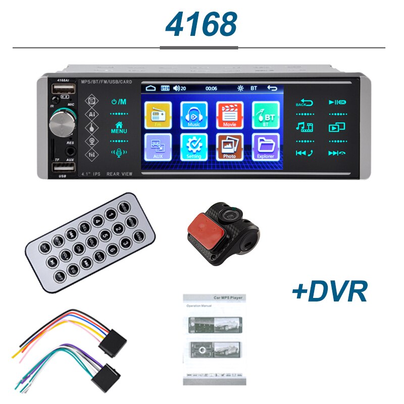 Radio con GPS para coche, reproductor Mp5, 1din, táctil, RDS, AM, FM, 4 USB, 5,1/4 pulgadas, interconexión bidireccional, compatible con Android 10, Mirrorlink
