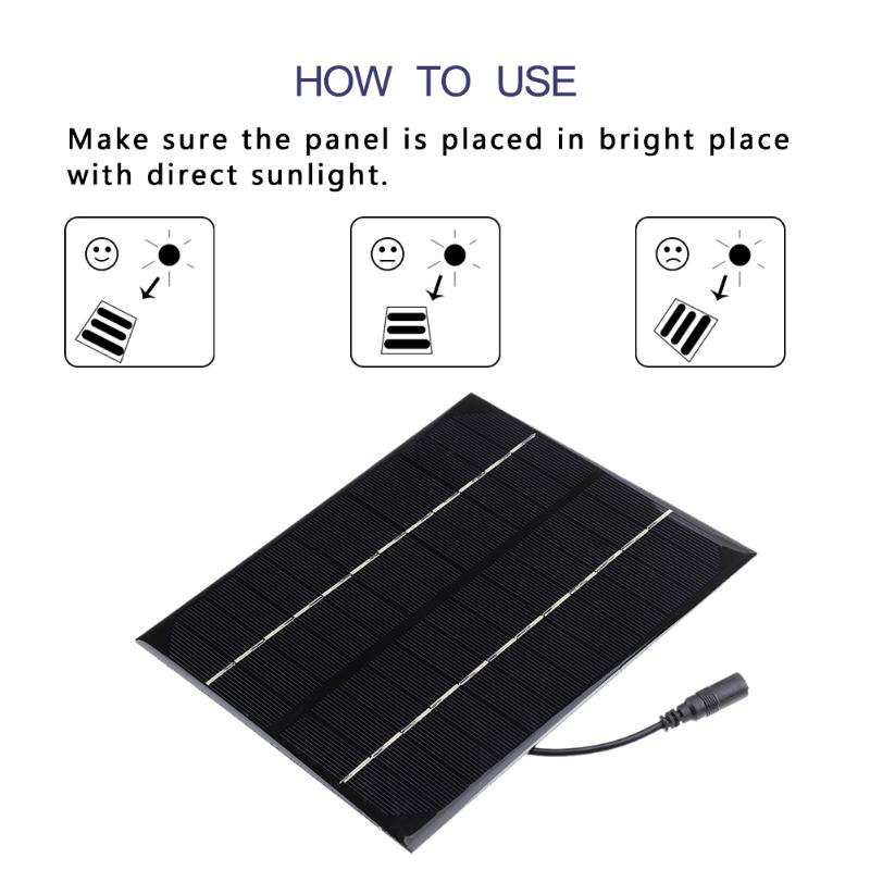 6W DC 12V Output Solar Power Panel Battery Charger Panel DIY Power Panel for emergency lights advertising lights traffic light