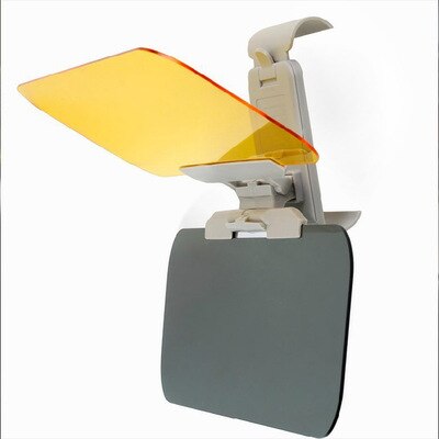 2 in 1 Car Sun Visor Glare Protector for Auto Dazzling Goggle Vision Sun Block Driving Sunshade Mirror UV Fold Flip Sunshade: 32x14cm