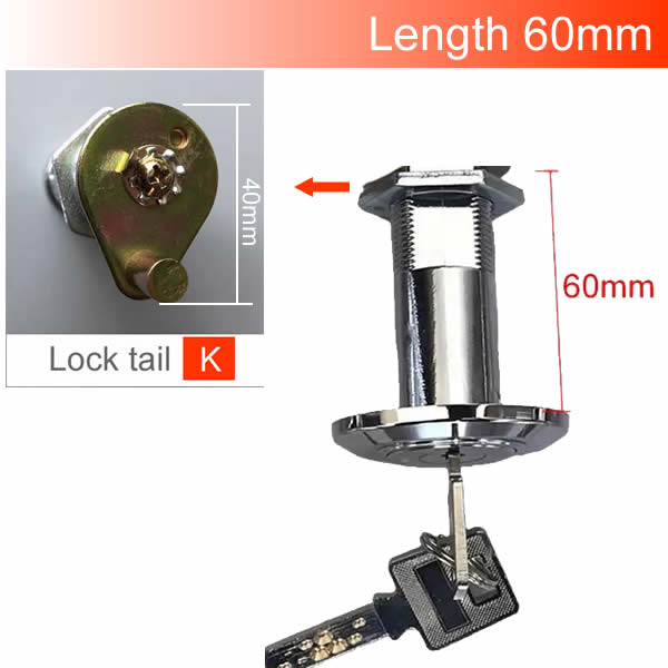 Extended type Safe deposit box Anti - theft cam lock cylinder 80mm 90mm Super encryption key very safe Class C anti-theft: Blue