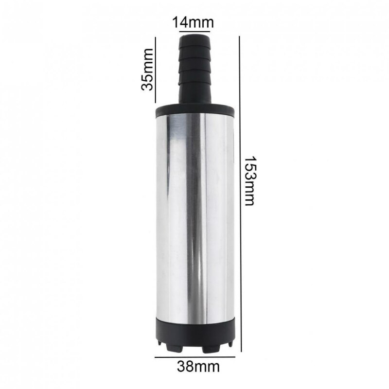 Diesel 38mm fordonsmonterad elektrisk mikropump  dc12v 24v auto bil elektrisk dränkbar pump bränsle vatten dieselolja fatpump