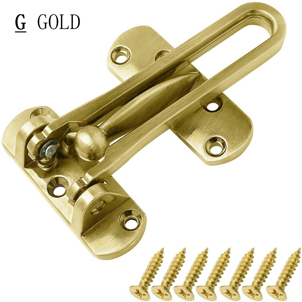 Deurslot voor thuisbeveiliging voordeursloten voor kinderen huisversterkingsslot voor draaideuren dikke, massieve aluminiumlegering satijn: Goud