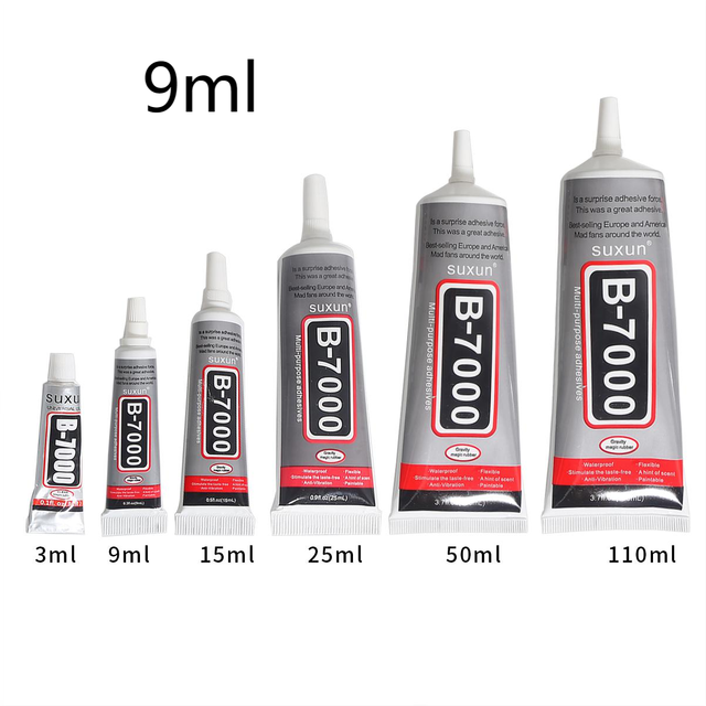 B7000 3/9/15/25/50/110ml Glue Adhesive Epoxy Resin Repair Mobile Phone Screen Glass Glue Rhinestones Crystal DIY Jewelry Craft: 9ml