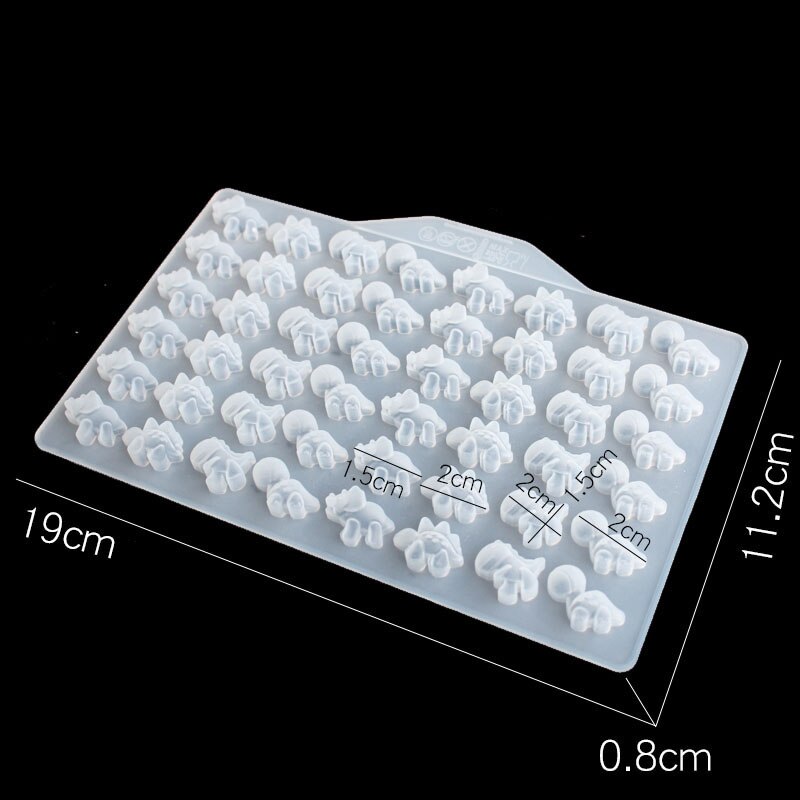 1 stück bär glückskatze dinosaurier gummibärchen silikon schokoladenharz formen tiere diy anhänger schlüsselanhänger dekoration bastelzubehör: 1 stück dinosaurier