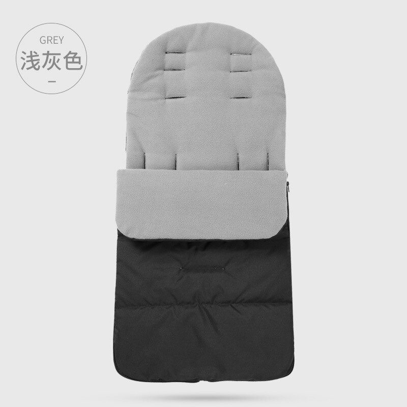 Baby Stroller Warm Foot Cover Children's Quilt Universal Stroller Pad Plus Cotton Thickening Autumn Winter Stroller Accessory: grey